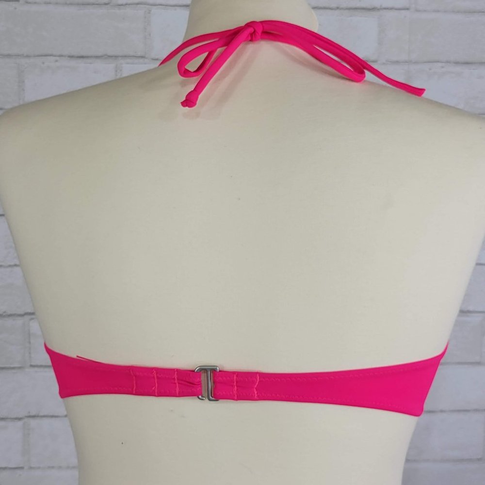Victoria's Secret Knot Bandeau Bikini Top Hot Pink Small - Picture 2 of 4